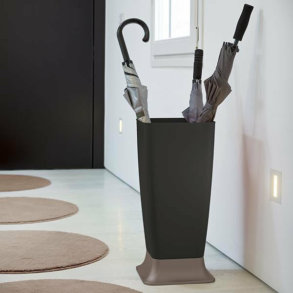 STEFANPLAST - Portaombrelli Zeus Antracite e Tortora - h55x25x25 cm
